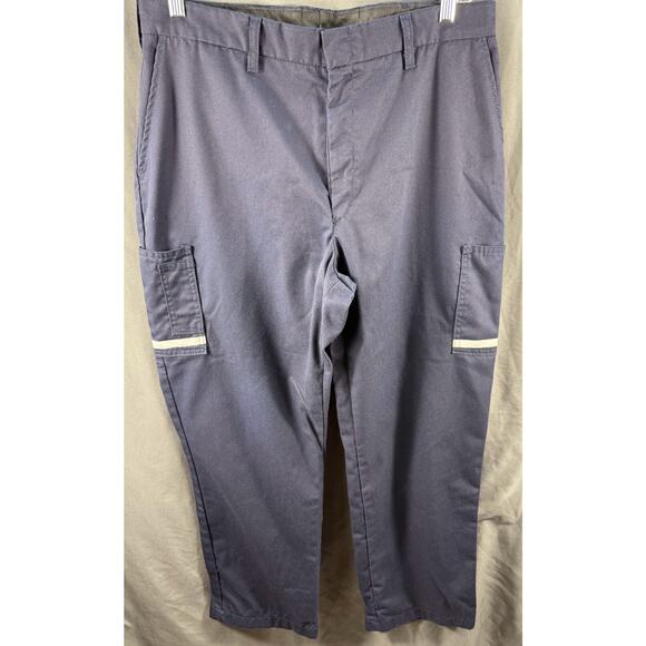 FedEx Stan Herman VF Imagewear Cargo Work Pants Reflective 38R / 32 Navy - Picture 1 of 5